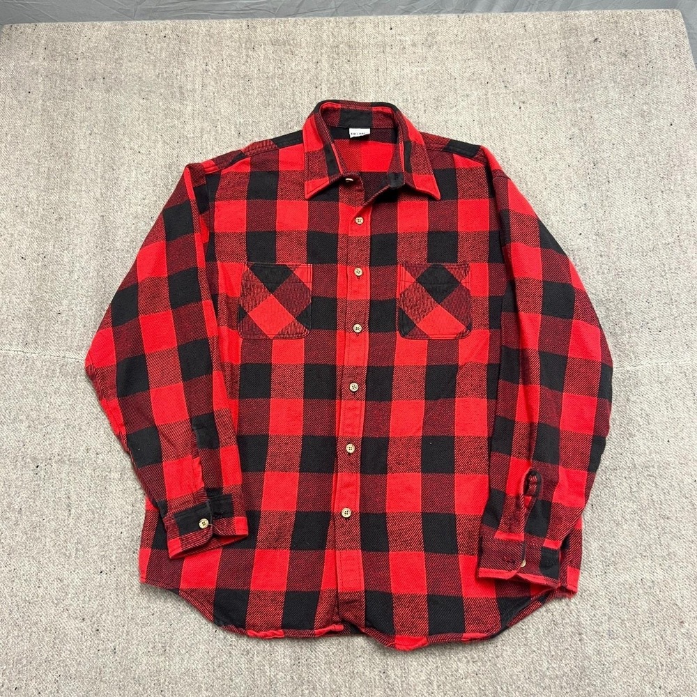 Vintage Big Mac Flannel Shirt Mens XXL Red 1970s USA Cotton